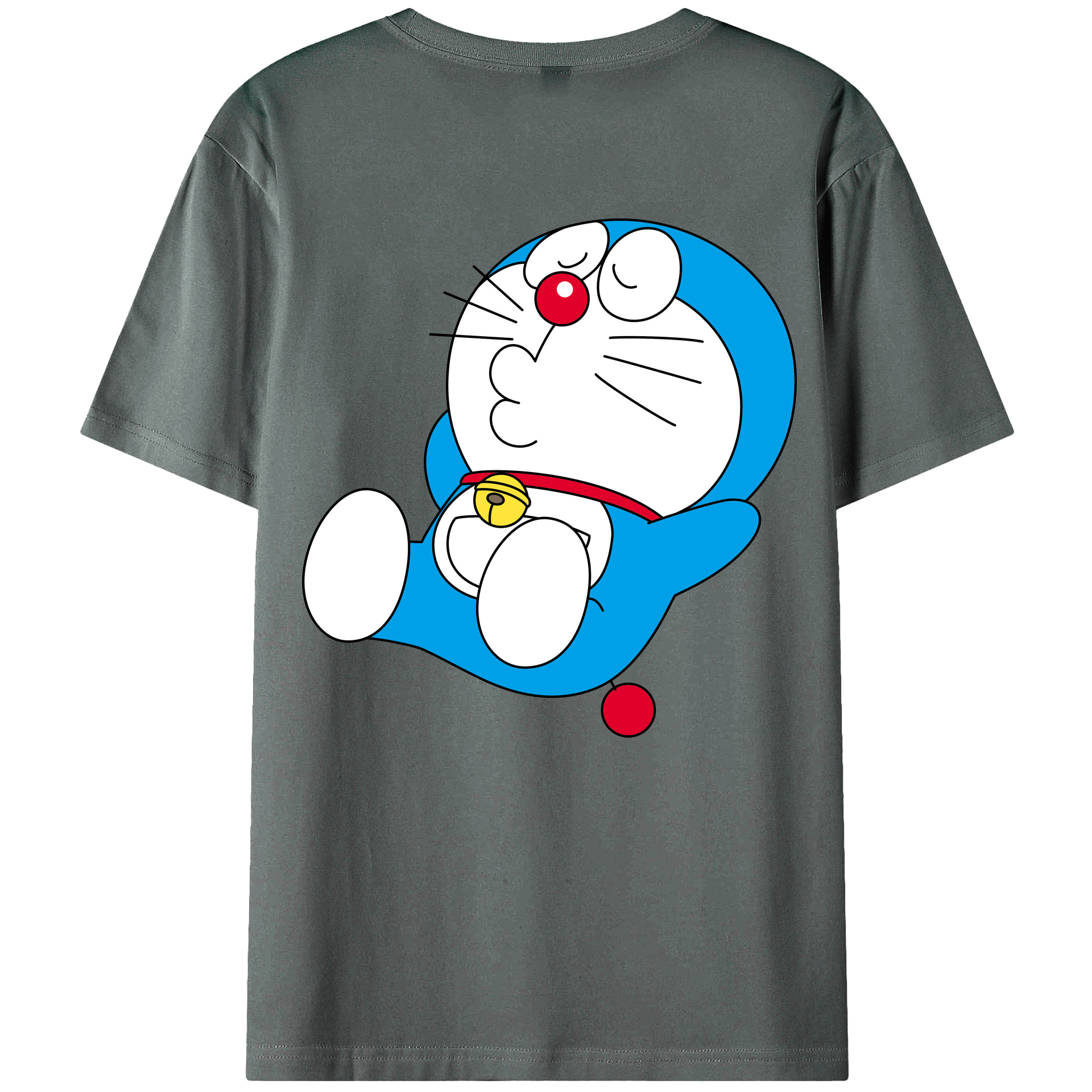（画像用） ドラえもん Doraemon 綿100％ メンズ半袖Tシャツ（バックプリント） 通気性